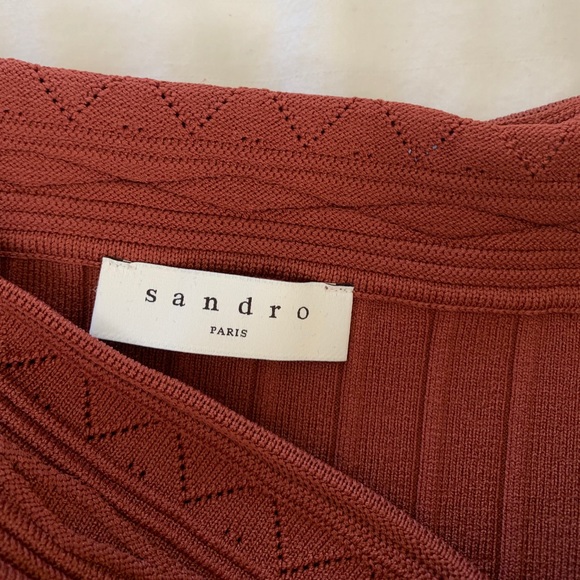 💯 SANDRO KNITTED DRESS W SEAMING EFFECT XS - Picture 7 of 8